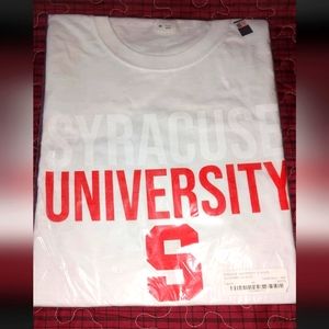 Syracuse University White Tee, New, Size M, Seal Of Authenticity